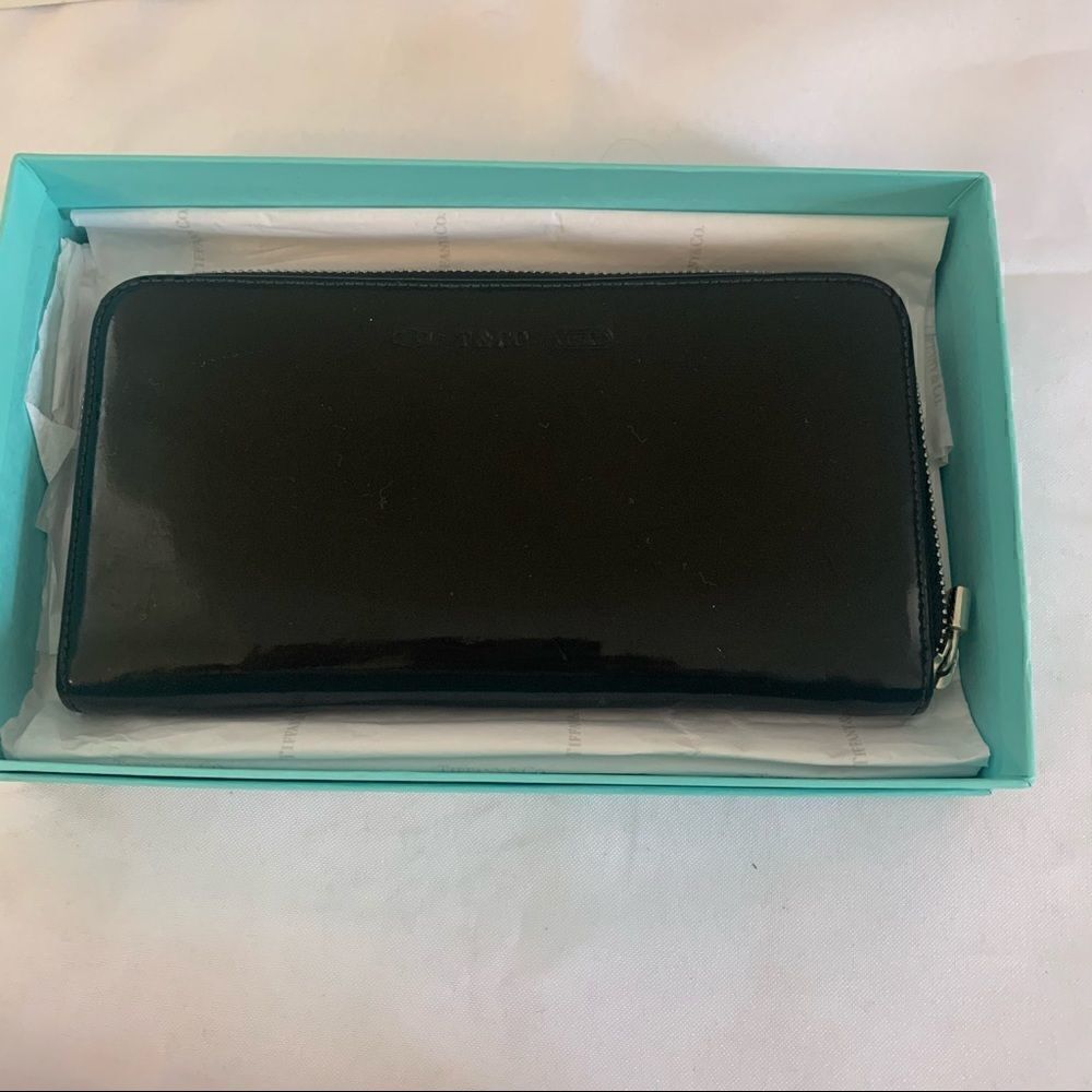 Tiffany & Co. Continental Zip Around Wallet Black